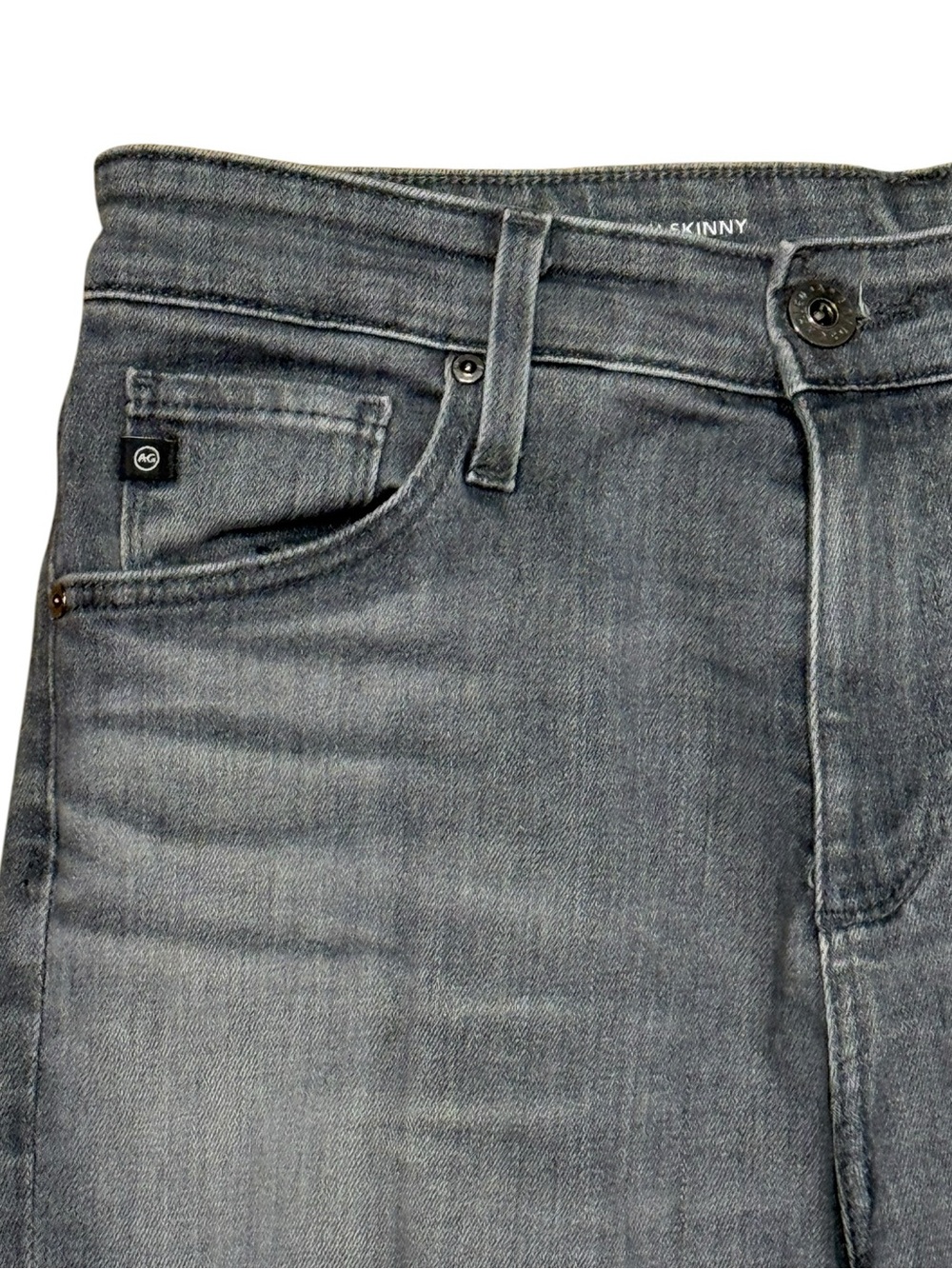 AG Farrah High Rise Skinny Jeans Metro Gray Wash Size 28R - Picture 6 of 13